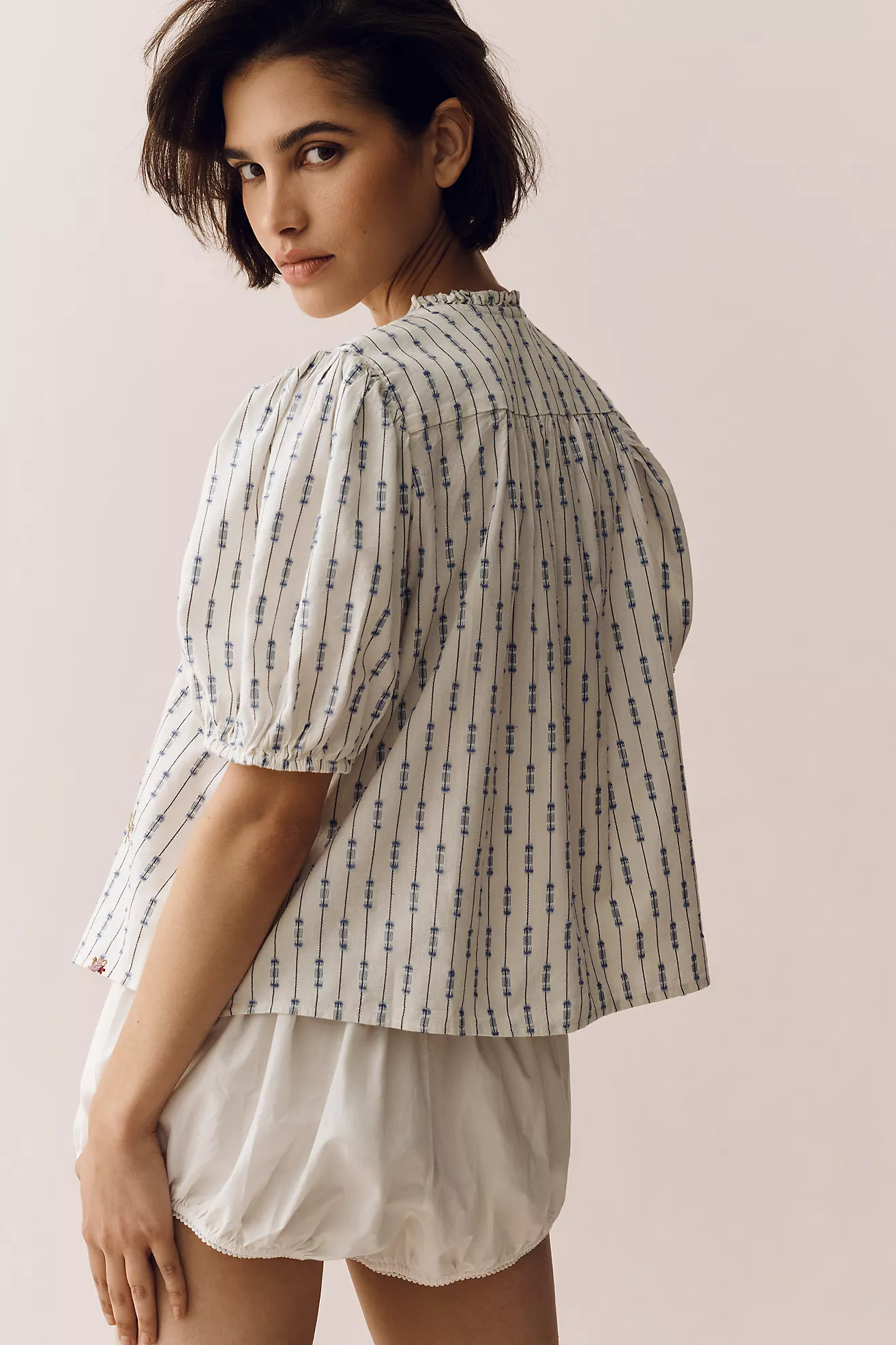 By Anthropologie Cotton Crop Swing Top | Anthropologie (US)