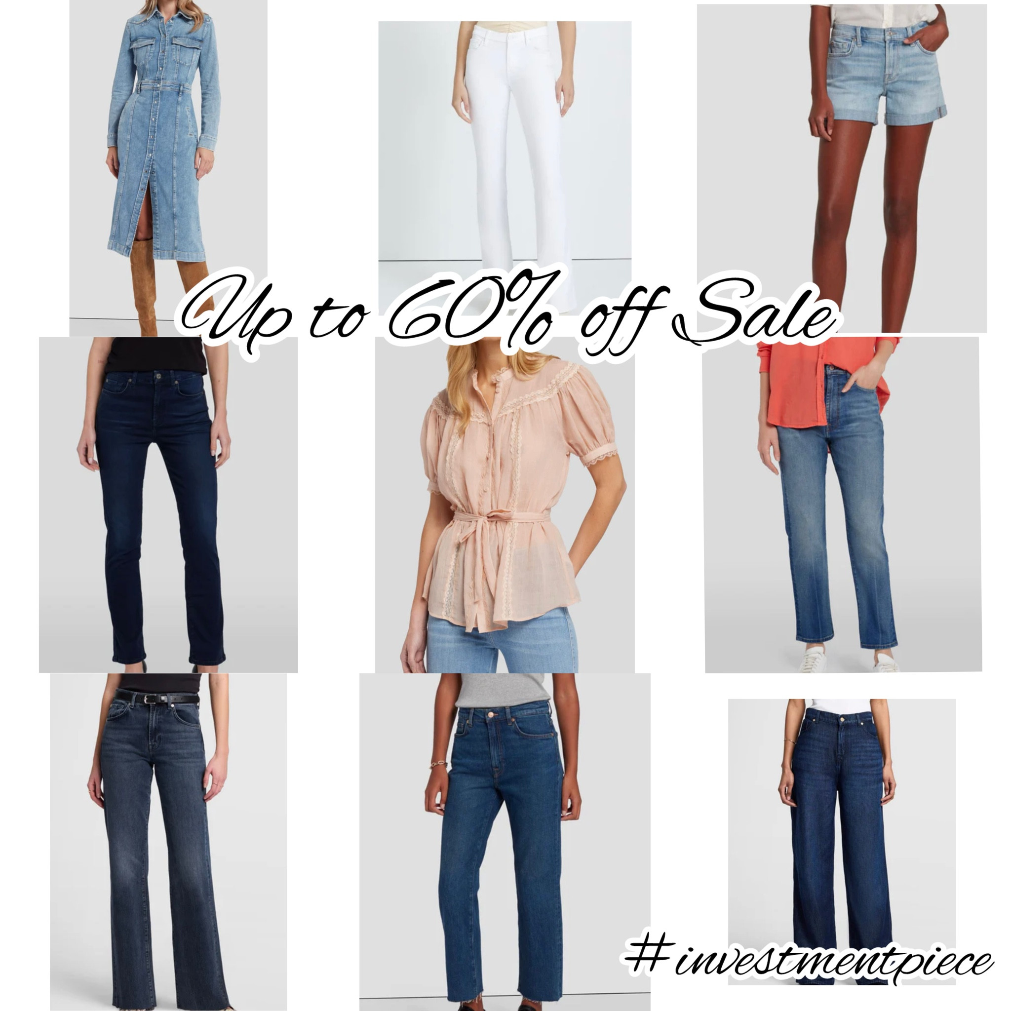From denim dresses to cult fave jeans to must have tops- get up to 60% off sale @7forallmankind with code FOURTH #investmentpiece 

#LTKSeasonal #LTKSummerSales #LTKStyleTip