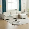 Ktaxon Sectional Sofa L Shaped Couch with Chaise Living Room Sleeper Set, 3 Seats with Chenille a... | Walmart (US)