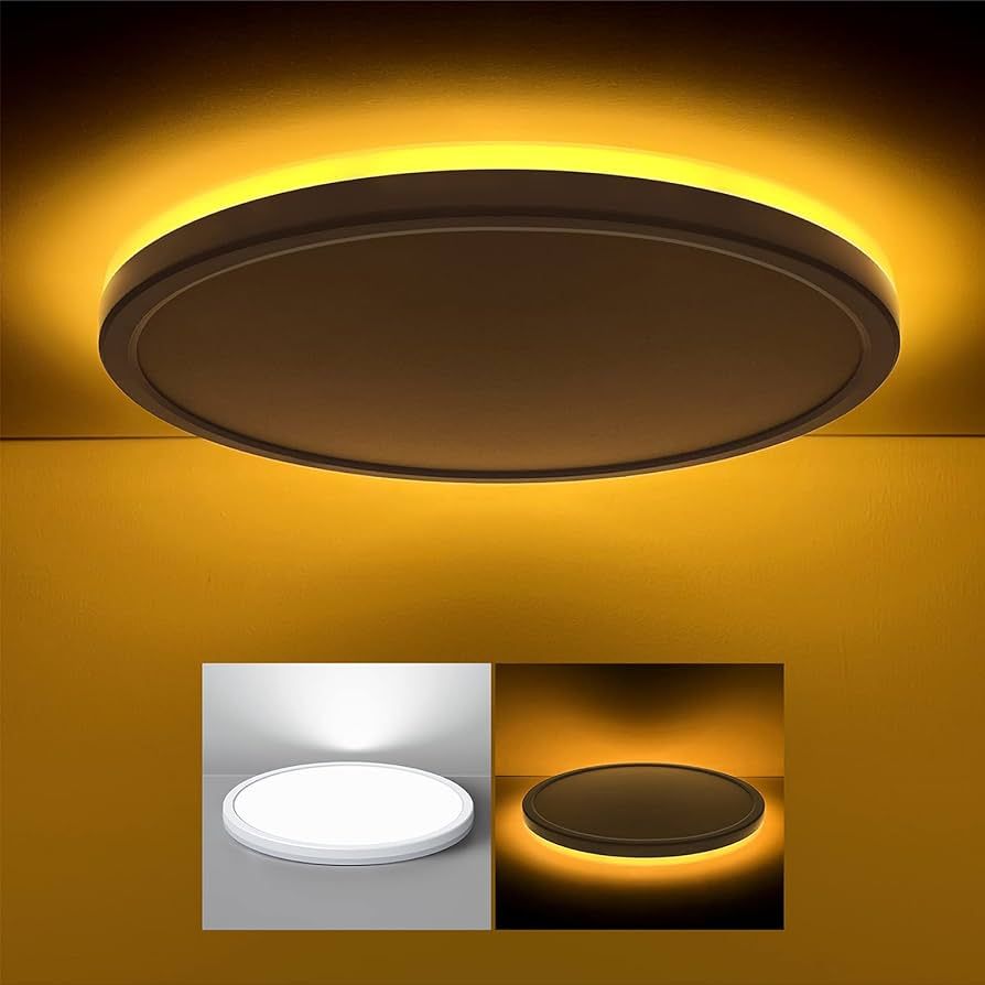 Matane 12 Inch LED Flush Mount Ceiling Light Fixture with Night Light, 24W 2400LM 3000K/4000K/500... | Amazon (US)
