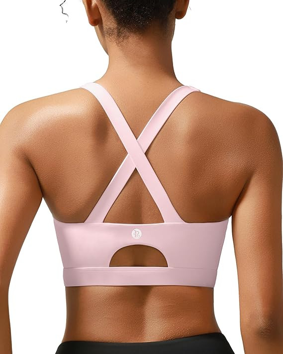 RUNNING GIRL Sports Bra for Women High Support Molded Cup Strappy Running Sports Bras with Sewn i... | Amazon (US)
