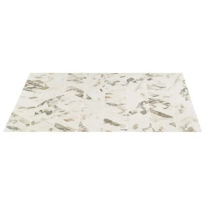 Saroshi 11.02 In. X 11.22 In. Polished Porcelain Marble Look Heringbone Floor And Wall Mosaic Tile | Wayfair North America