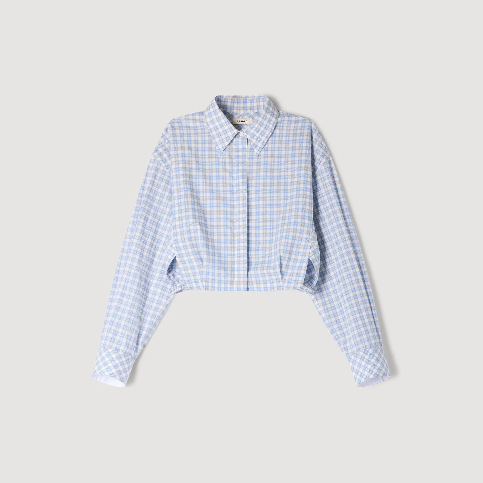 Cropped checked shirt | Sandro US | Sandro-Paris US