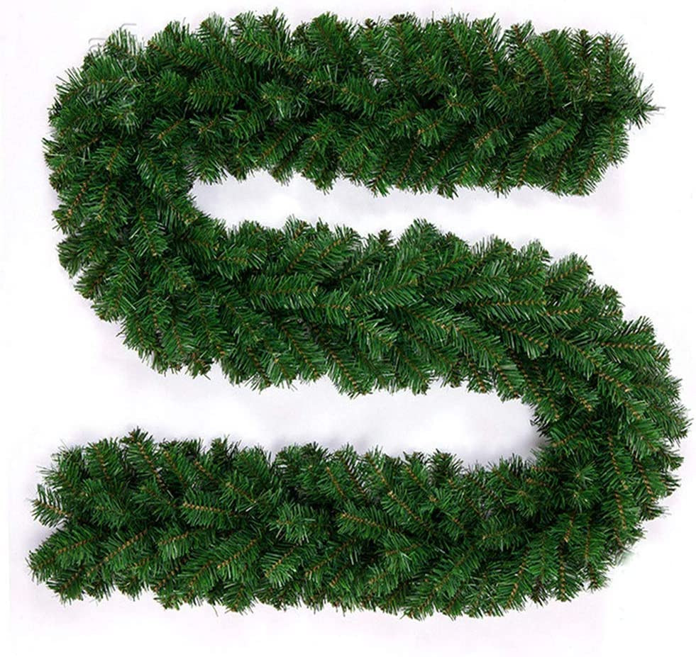 9ft Green Garland Christmas For DIY Decoration Artificial Pine Green Garland Indoor Outdoor for X... | Amazon (UK)