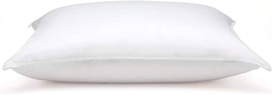 DOWNLITE Flat & Soft Down Pillow – Hypoallergenic Premium Down (Not Feathers) – Standard Size... | Amazon (US)