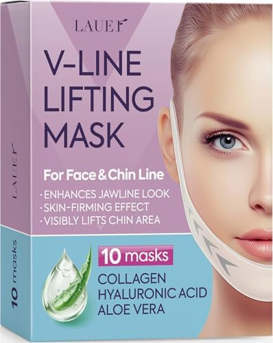 LAUER COSMETIC V Shaped Hydrogel Chin Mask with Collagen, 10pcs | Amazon (US)