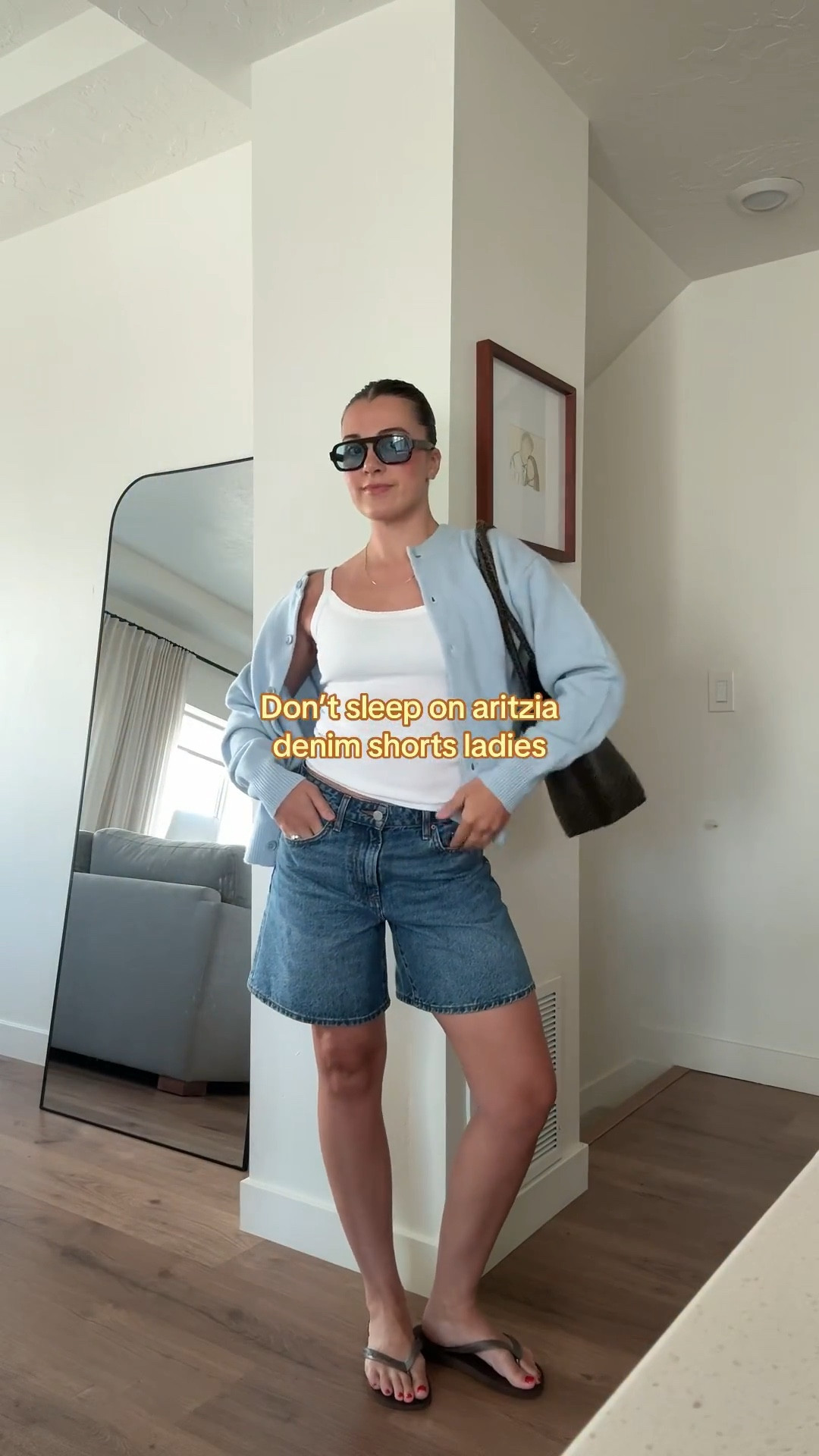 Sweater is old aritzia! XS in old navy tank and 26 in aritzia denim shorts😃😃😃😃😃

#LTKootd