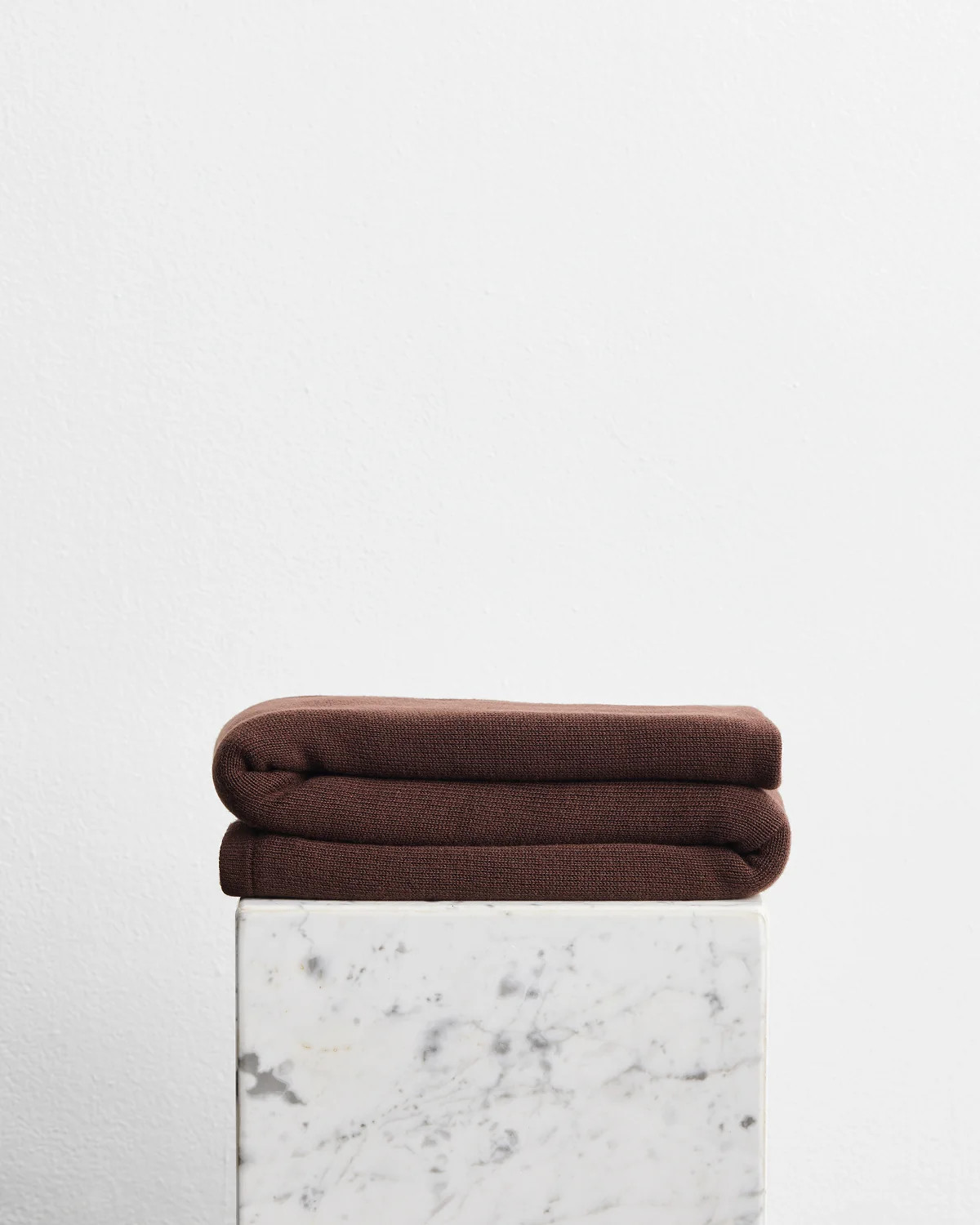 Mocha Cotton & Wool Mix Blanket | Bedthreads US