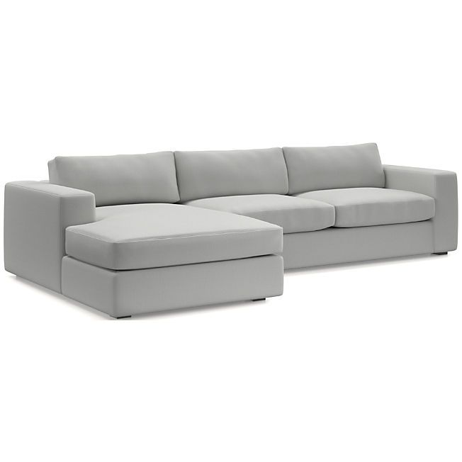 Oceanside 2-Piece Chaise Sectional Sofa + Reviews | Crate & Barrel | Crate & Barrel