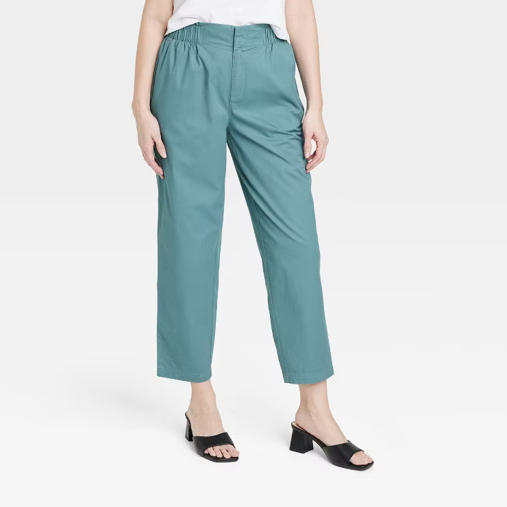 Women's High-Rise Tapered Ankle Chino Pants - A New Day™ | Target