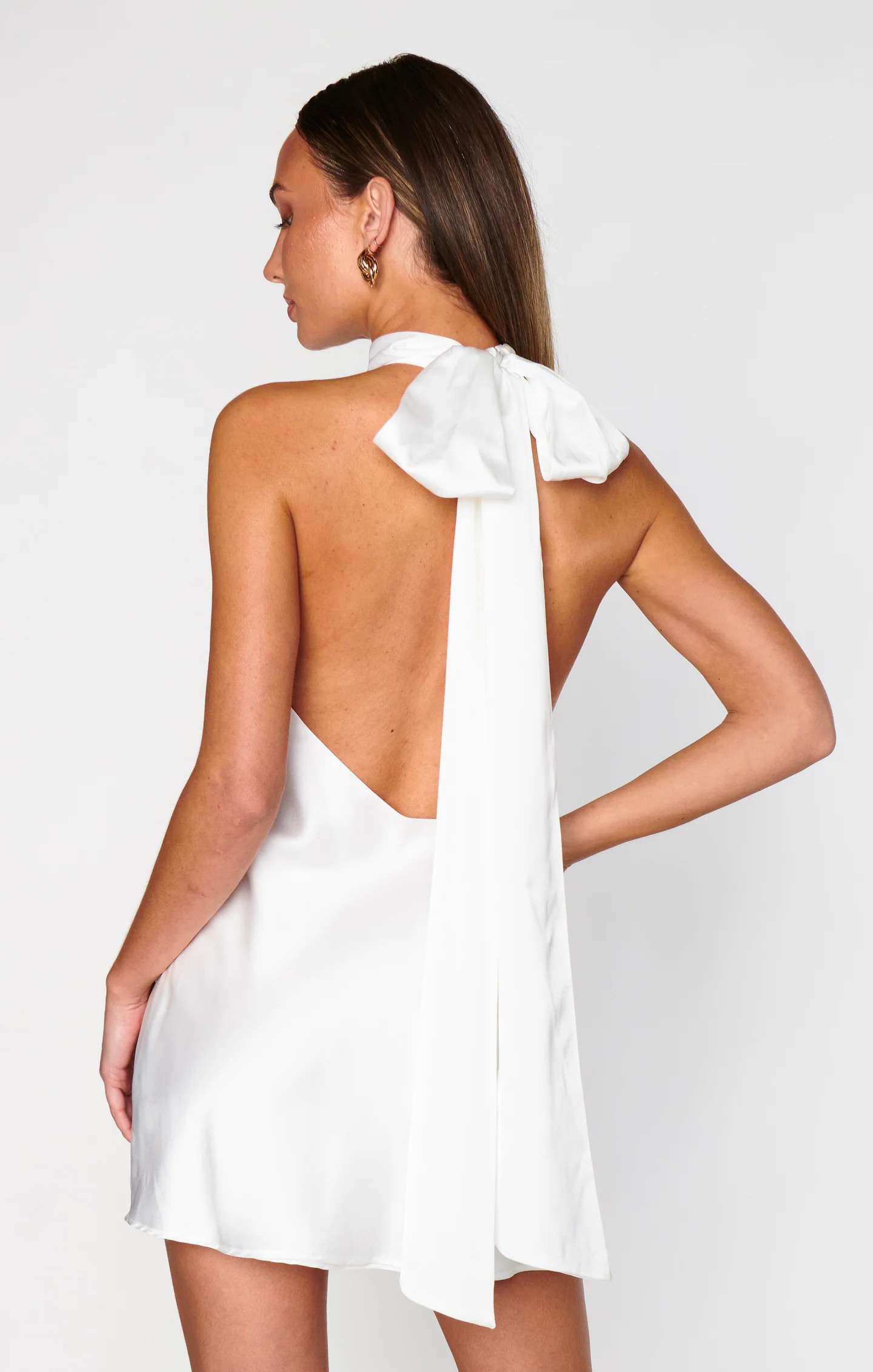 Lisa Mini Dress ~ Ivory Luxe Satin | Show Me Your Mumu