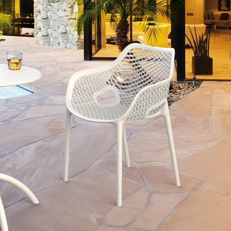 Asuna Stacking Patio Dining Chair (Set of 2) | Wayfair North America