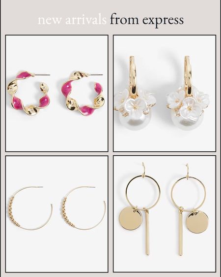 new arrivals at express -
cute earrings, statement jewelry

#LTKunder50
