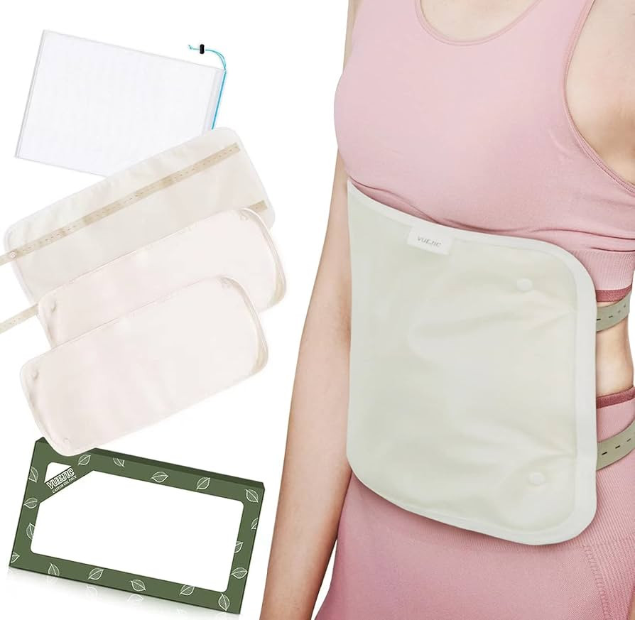 4 PCS Kit Castor Oil Pack Wrap Reusable Organic Flannel Compress,Less Mess, Castor Oil Pack with ... | Amazon (US)