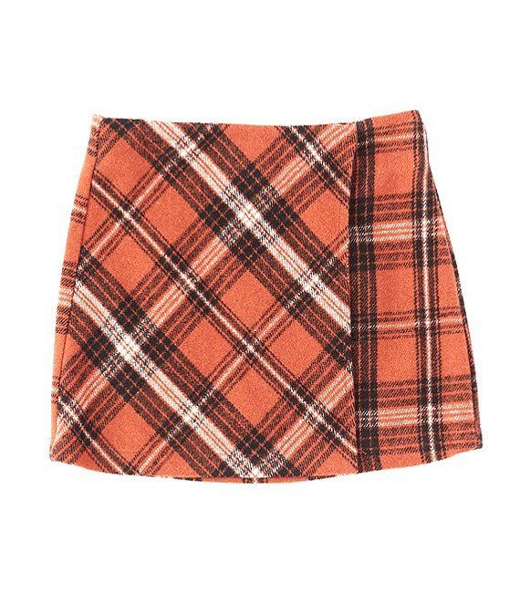 Girls Little Girls 2-6x Plaid Wrap Front Skirt | Dillard's