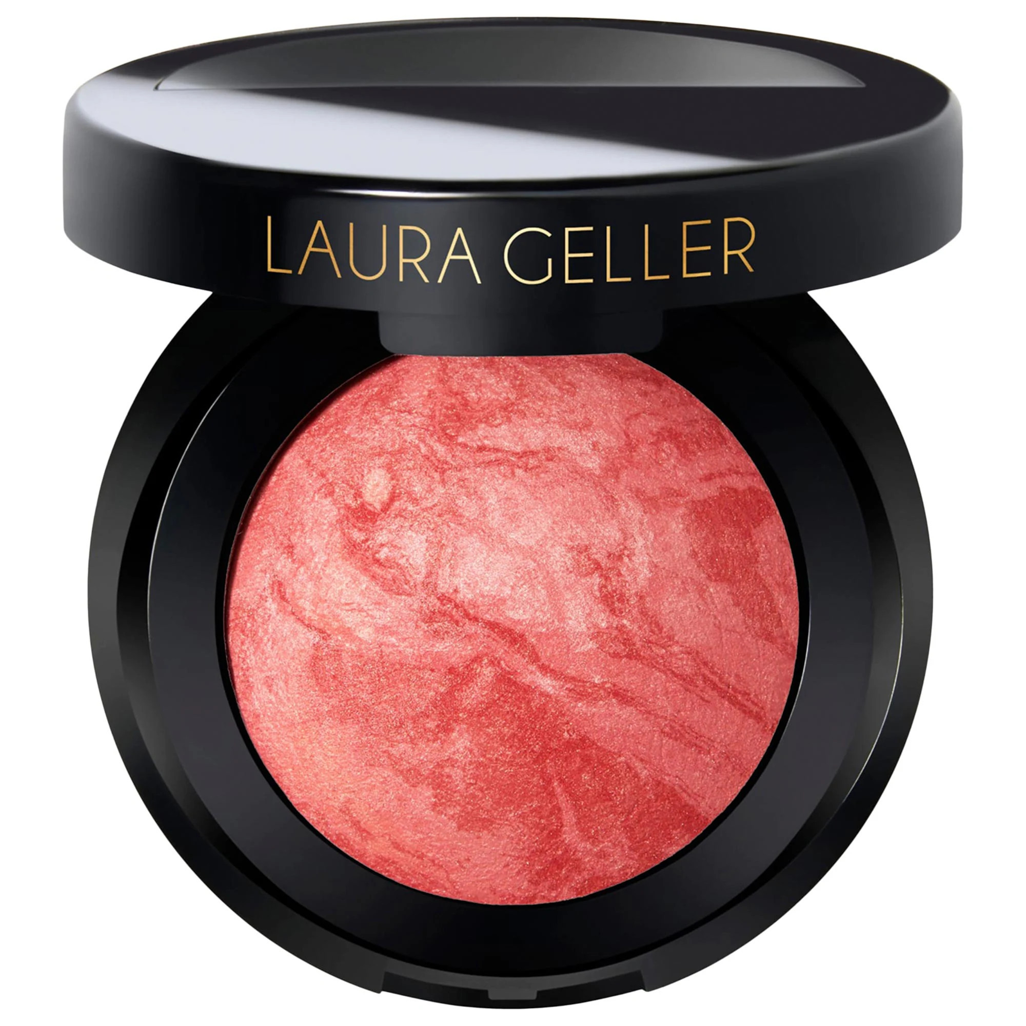 Laura Geller Blush and Brighten Marbleized Baked Powder Blush Cherry Custard 0.16 oz/4.5 g | Sephora (US)
