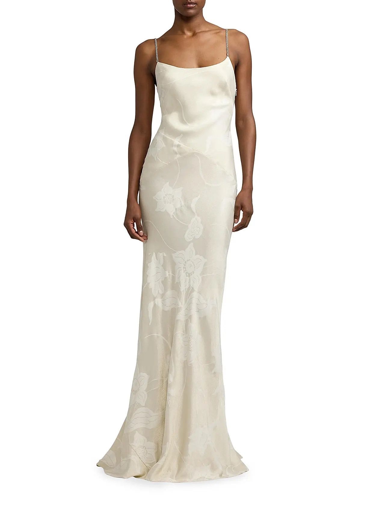 Floral Lamé Jacquard Gown | Saks Fifth Avenue