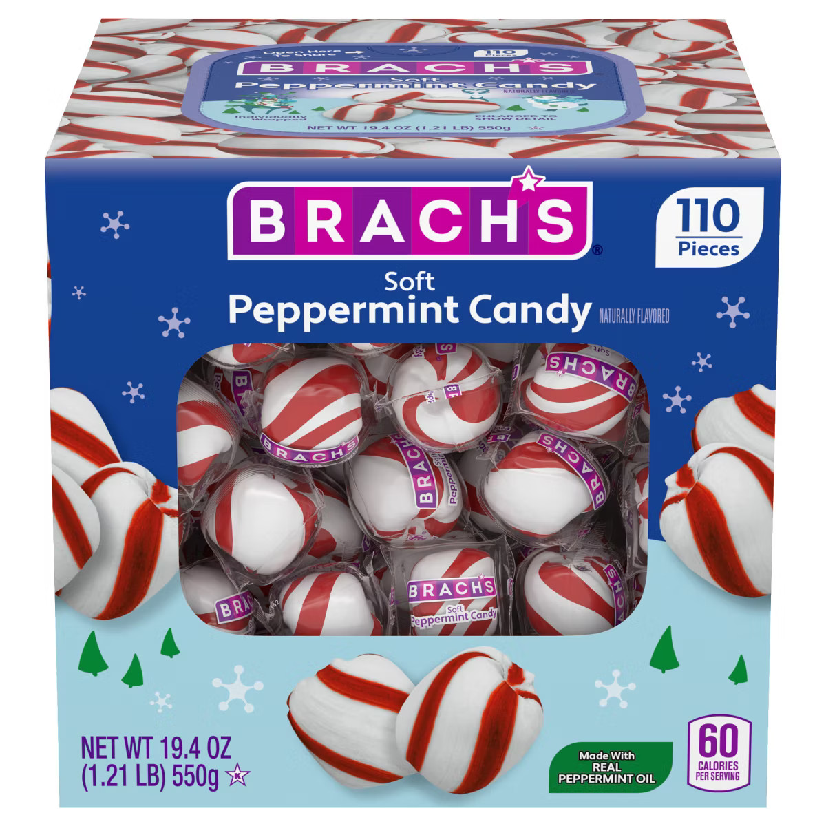 Brach's Soft Peppermint Christmas Candy Box - 19.4oz/110ct | Target