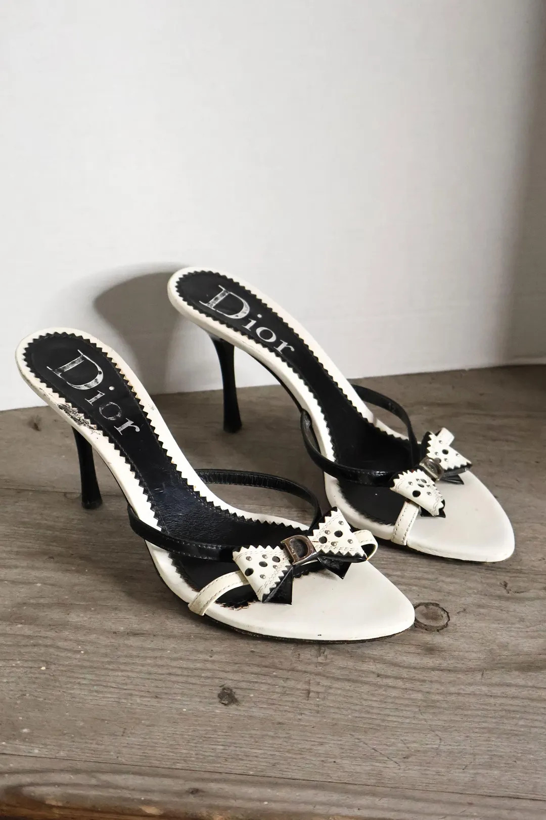 Rare Christian Dior by John Galliano Patent and Leather Studded Bow Slides With Logo Charm Sz 39 ... | Etsy (US)