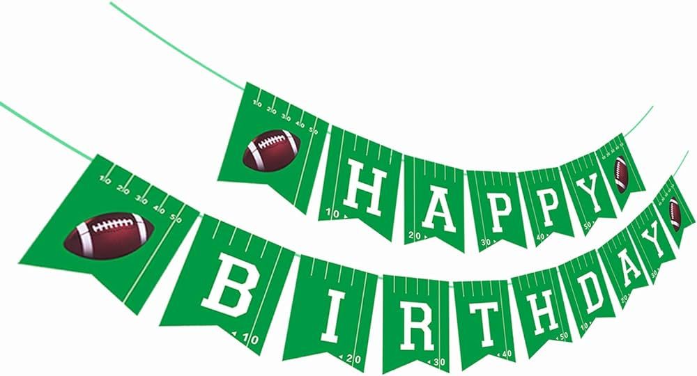 Football Happy Birthday Banner,Football Birthday Party Bunting Banner, Happy Birthday Sports Part... | Amazon (US)