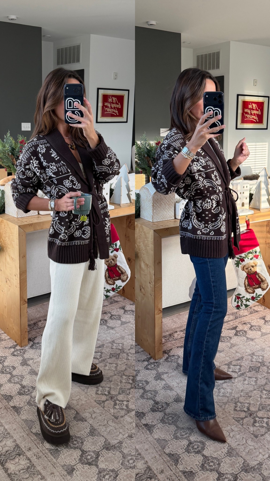 Day to night! Small sweater, 24 short jeans and linked similar to the lounge pantss