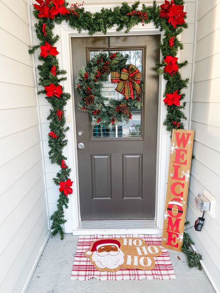 Front door decorated for Christmas 

#LTKsalealert #LTKhome #LTKHoliday