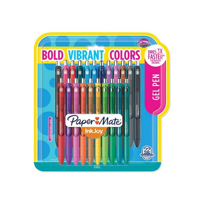 Paper Mate 22pk InkJoy Rollerball Gel Pens Assorted Colors | Target