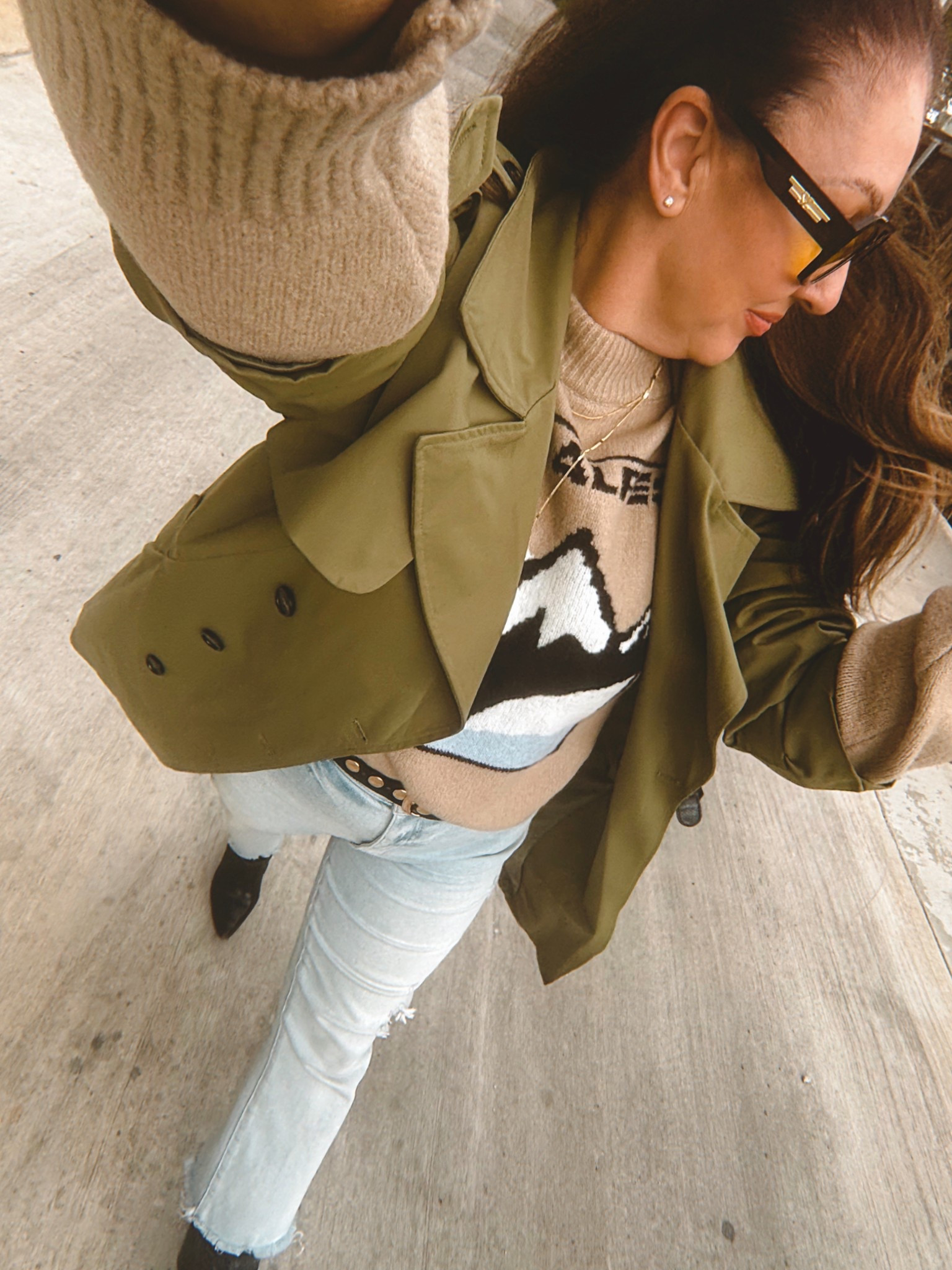 Winter style sweater, olive trench coat and light blue jeans were my vibe yesterday. 
Fall style. Winter style. Target style. Affordable style. Affordable looks. Style over 40. 

#LTKOver40 #LTKmomlife #LTKMidsize