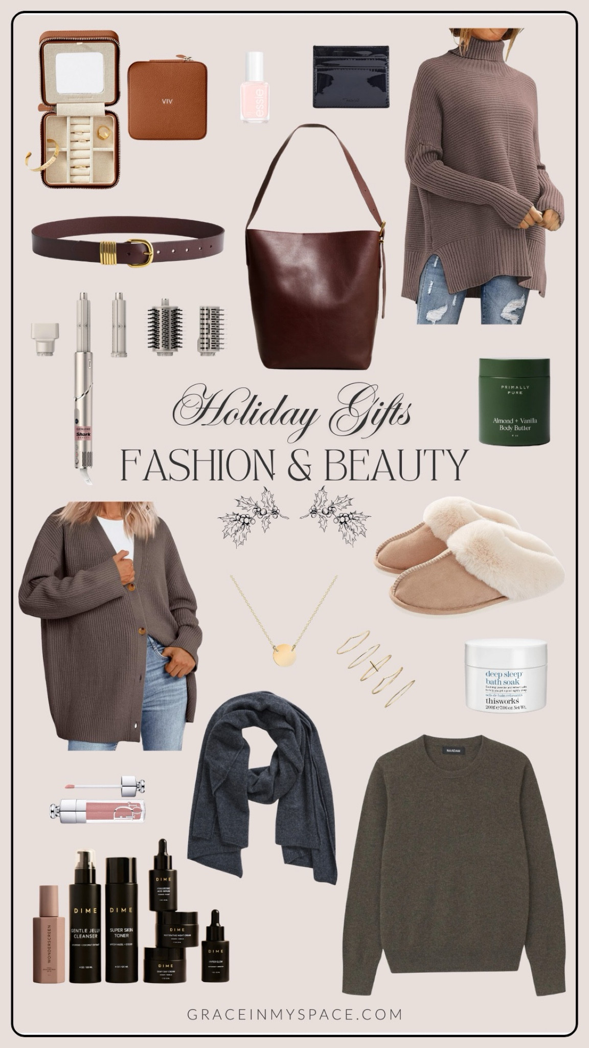 Gifts for her! These are perfect gift ideas for the fashion and beauty enthusiasts. I love these cozy slippers, I wear them every day. And this leather bag is a beauty! 

#LTKHoliday #LTKGiftGuide #LTKFindsUnder100