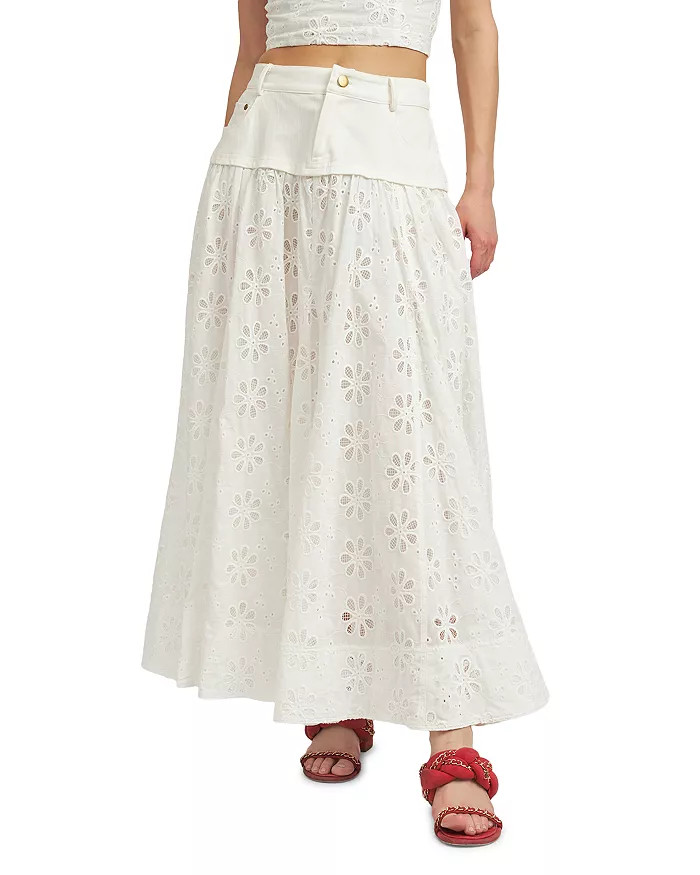 En Saison Eyelet Maxi Skirt Women - Bloomingdale's | Bloomingdale's (US)