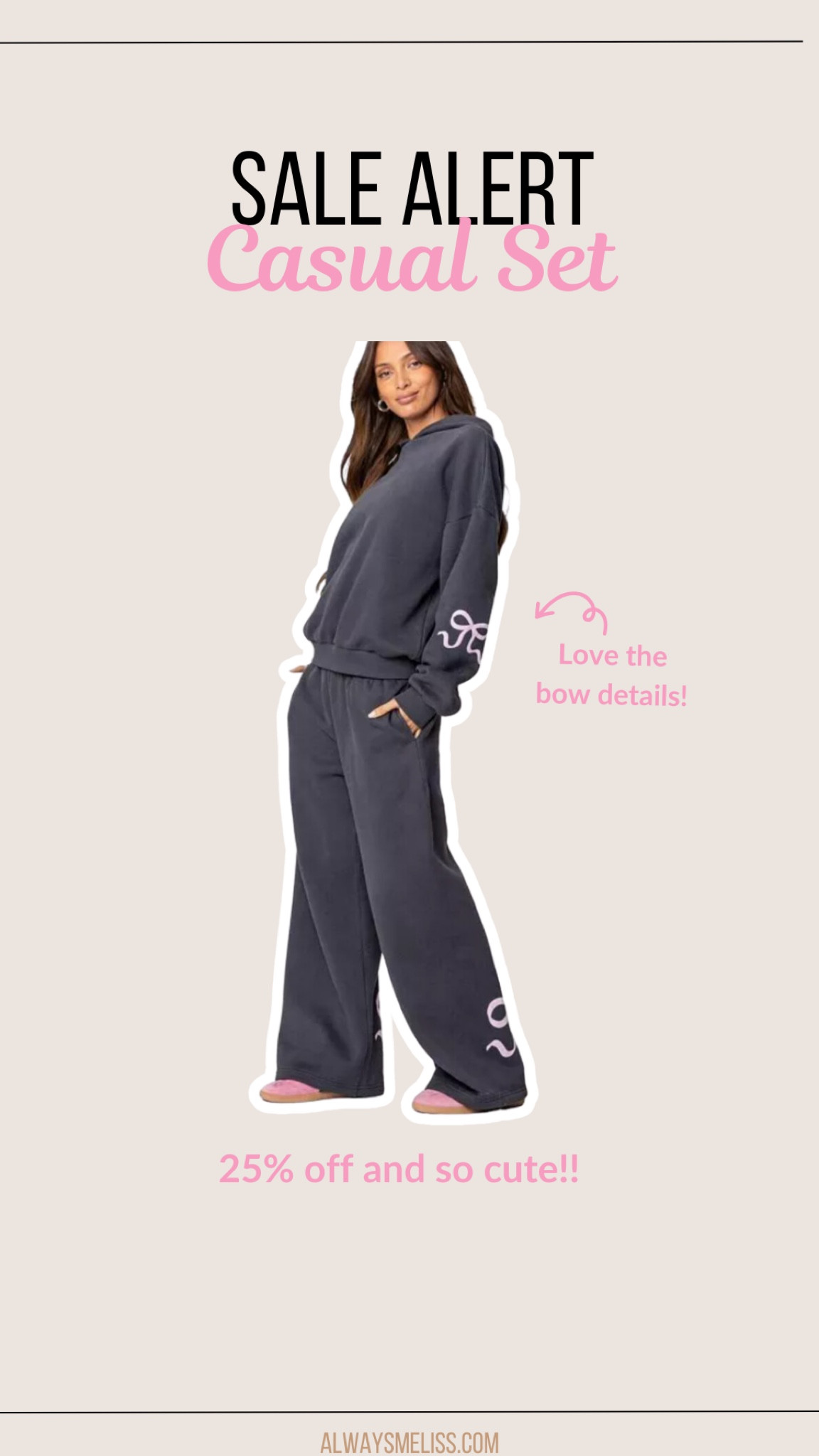 Found the cutest set on sale!! Love the pink bow detailing. Linking the top and bottoms!

Women’s set
Hoodie
Matching set

#LTKFindsUnder100 #LTKSaleAlert #LTKStyleTip