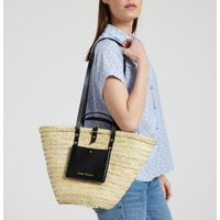 Panier II Basket Bag in Doum Palm Tree Leaves/Leather | La Redoute (UK)