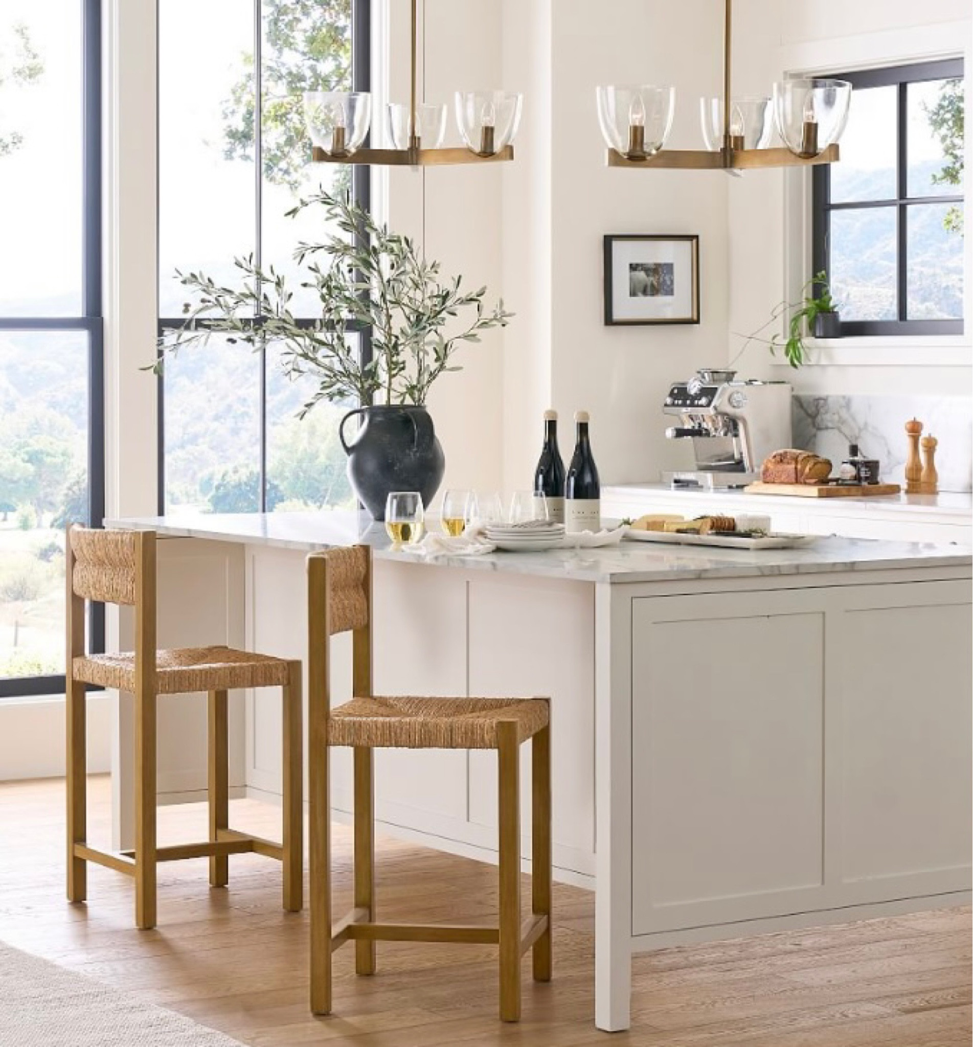 Summer warehouse sales at Pottery Barn! Shop best selling Malibu kitchen counter stools, Joshua black vase, light fixtures, chandelier, Gabriela white dinnerware, stemless wine glasses, wood boards. Scallop marble boards, pepper shaker, stems, espresso machines. Neutral kitchen, neutral home decor. #LTKunder50 

#LTKhome #LTKsalealert