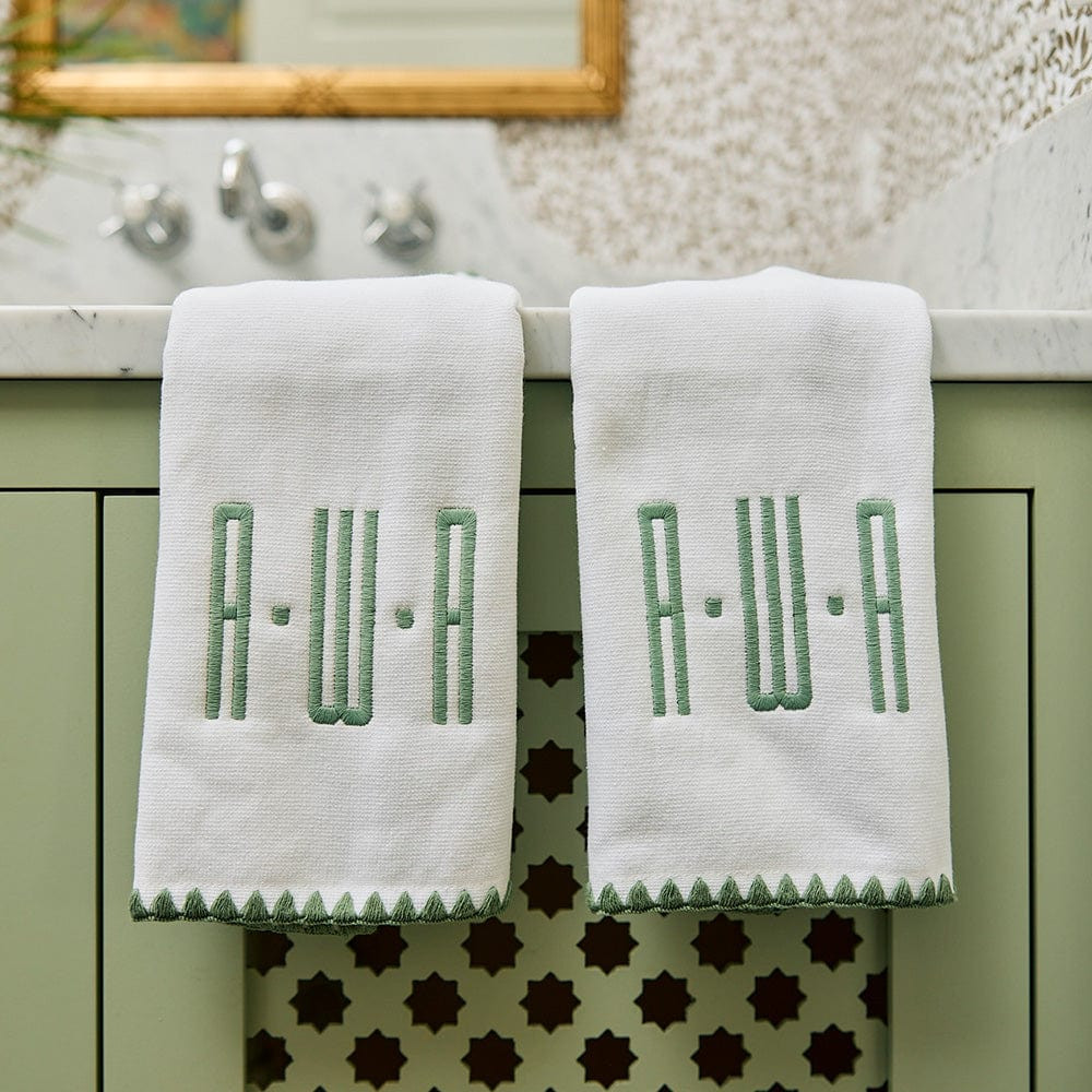 Stitched Edge Powder Bath Towels (pair) | Weezie Towels