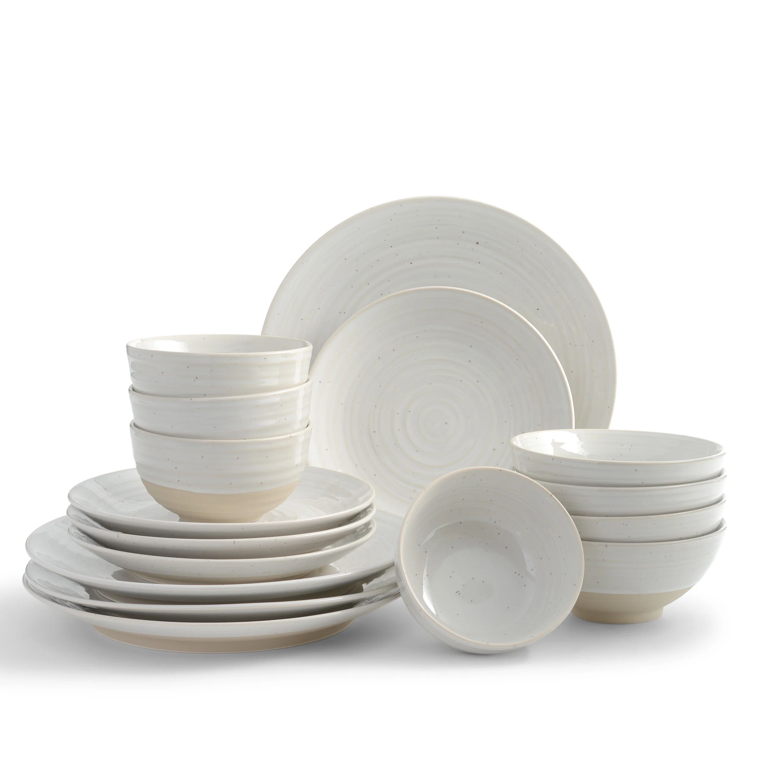 Sango Siterra Rustic White Ceramic Stoneware 16 Pc Dinnerware Set - Service for 4 | Wayfair North America