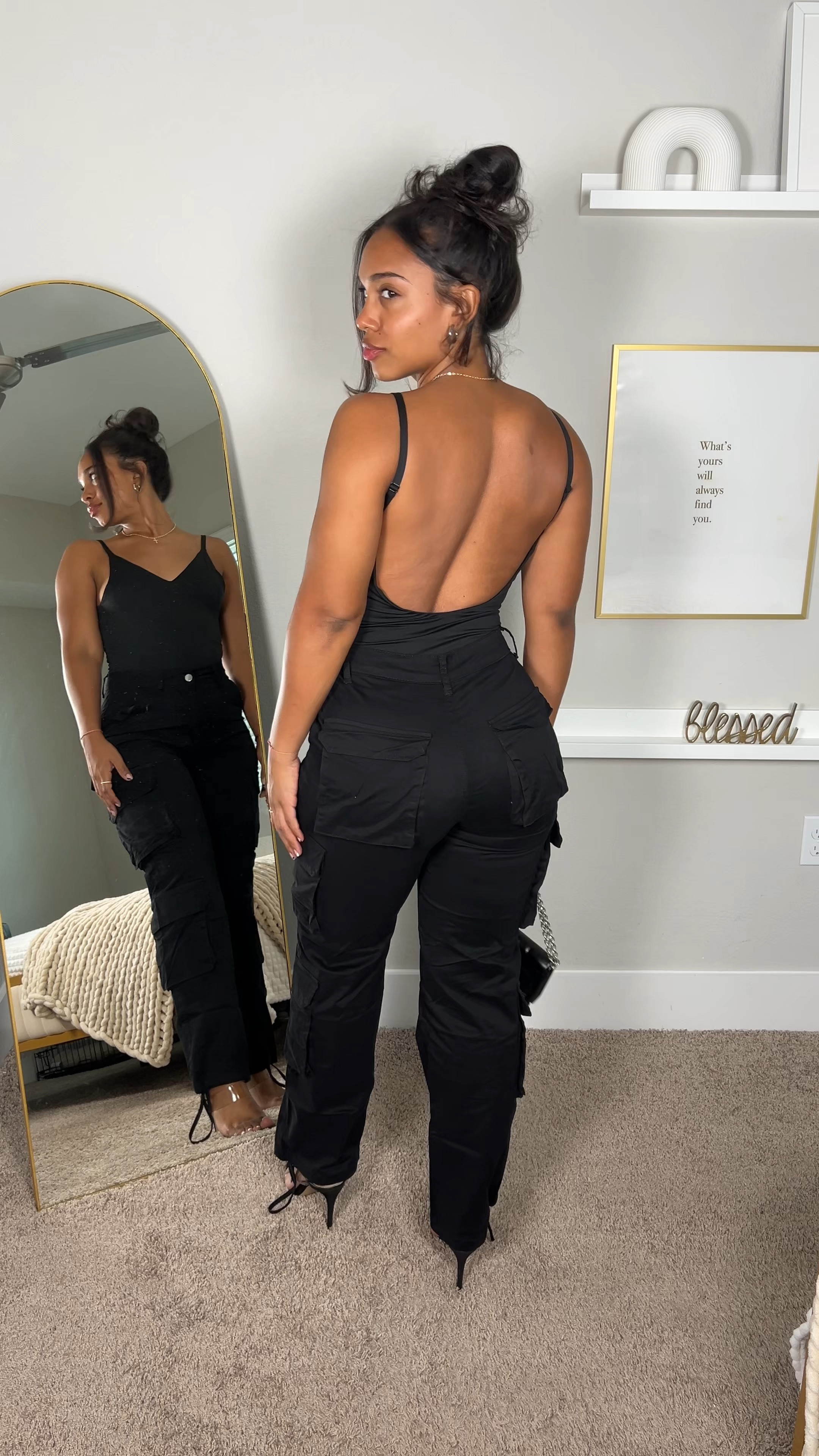 If it’s backless , I’m buying it. Period point blank lol 😋 Both are from Amazon and feel/fit great! They also both come in various colors ✨ sizing below 👇

Bodysuit - size S
Cargo - size S