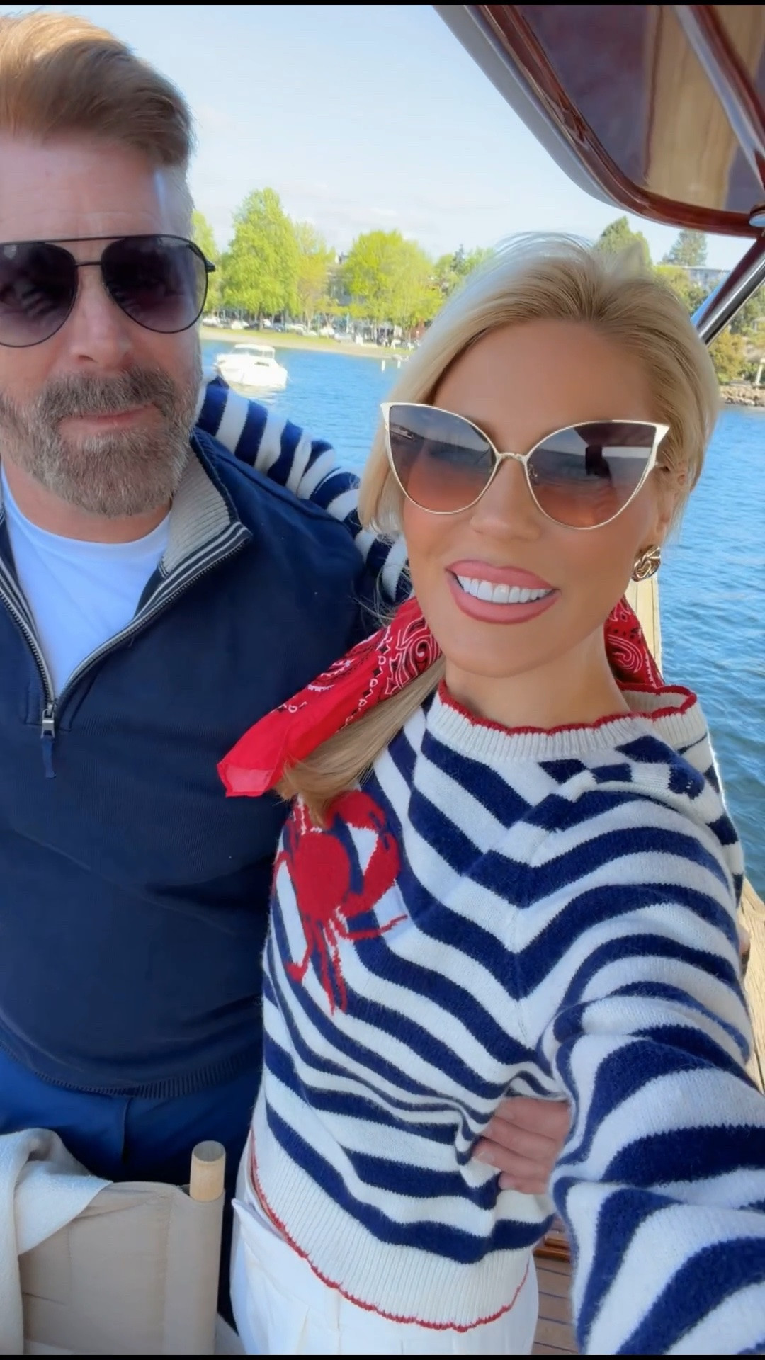 Found the cutest sweater for summer time yachting 
Wearing size small! Sunnies from @sadriglams

#LTKdayinmylife #LTKootd #LTKSeasonal