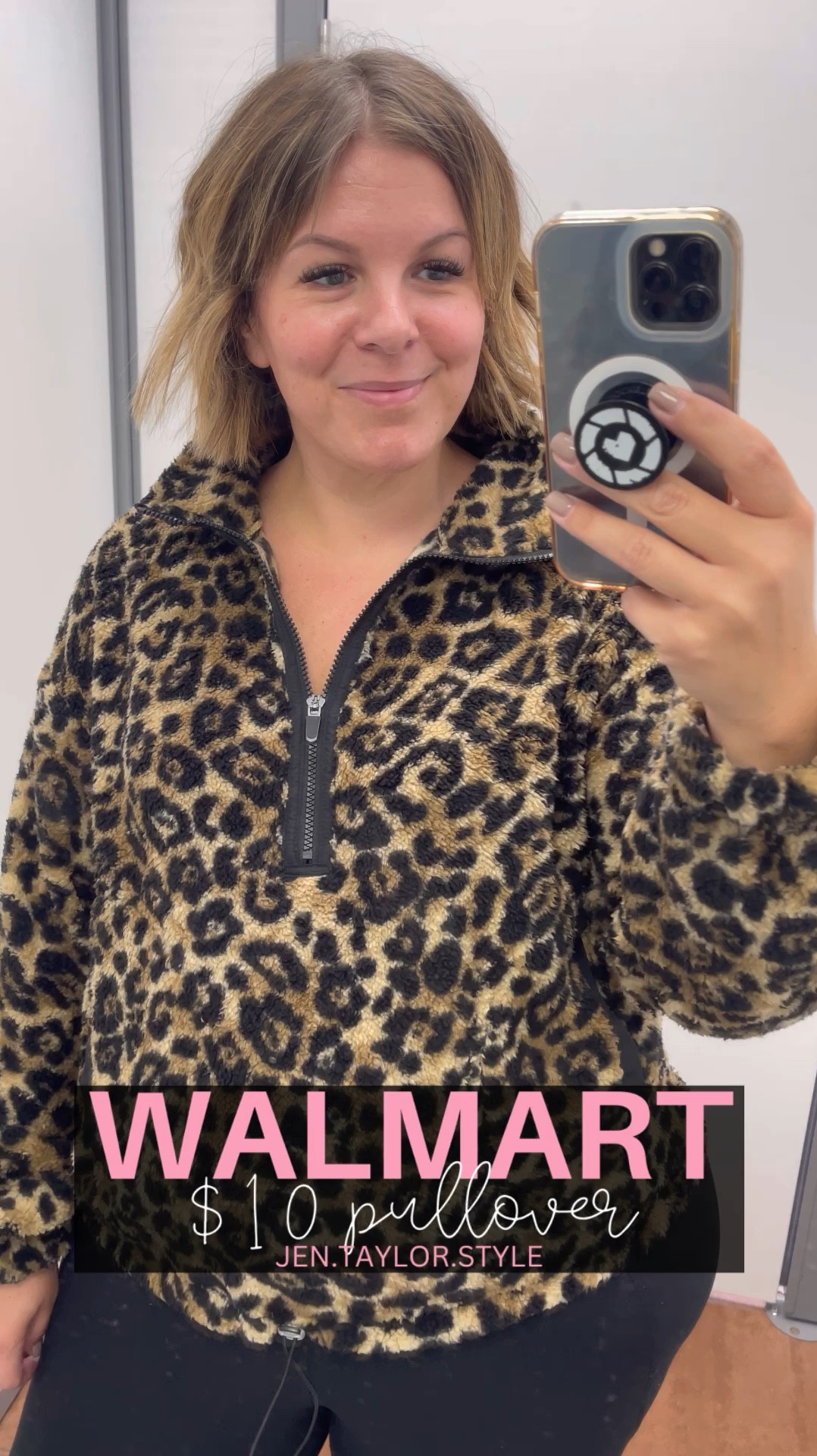 This $10 leopard pullover from Walmart is still fully stocked in sizes 1X-4X! It also comes in several other colors and patterns. Perfect for a casual fall outfit! I’m wearing a regular XL here, which is sold out online but available in some stores. 

#LTKFindsUnder50 #LTKPlusSize #LTKOver40