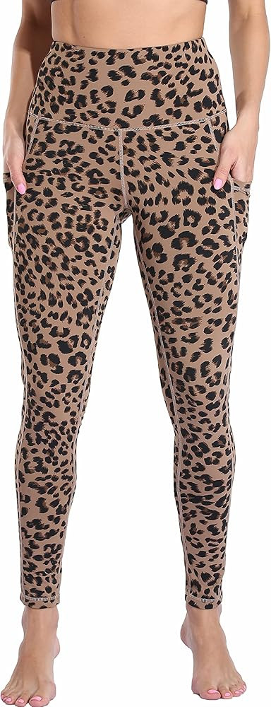 Oalka Women Yoga Pants Workout Running Leggings | Amazon (US)