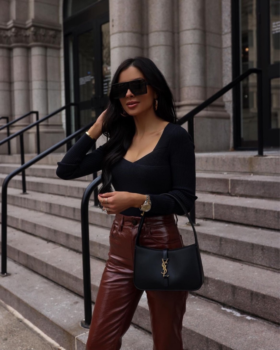 Abercrombie outfit on sale 
Abercrombie faux leather pants wearing a 23 on sale now!
Abercrombie bodysuit on sale
YSL Saint Laurent hobo bag



#LTKxAF #LTKunder100 #LTKstyletip