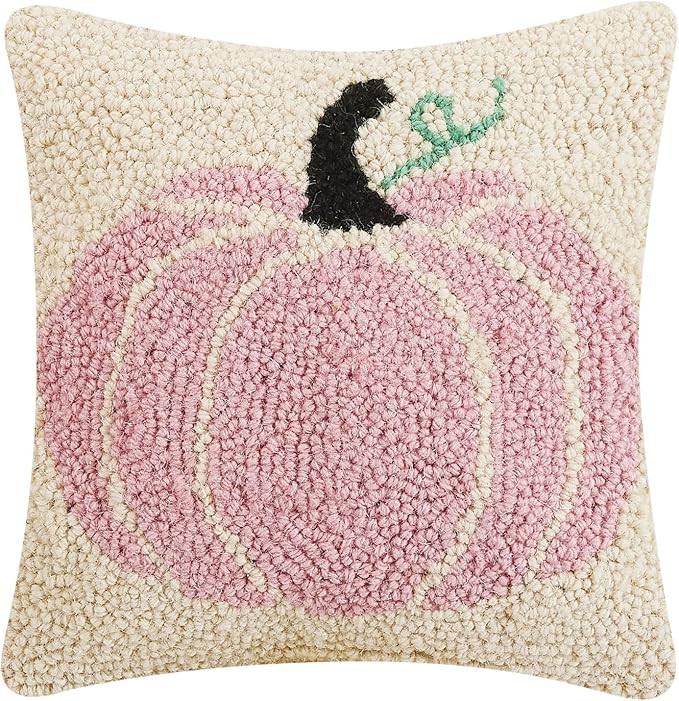 Peking Handicraft Pink Pumpkin Halloween Polyfill Hook Throw Pillow, 10-inch Square, Wool and Pol... | Amazon (US)