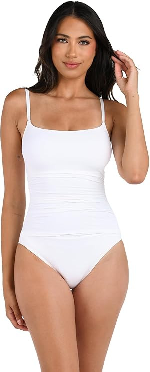 La Blanca Women's One Piece Swimsuit Island Goddess Shirred Side Women's Bathing Suit | Amazon (US)