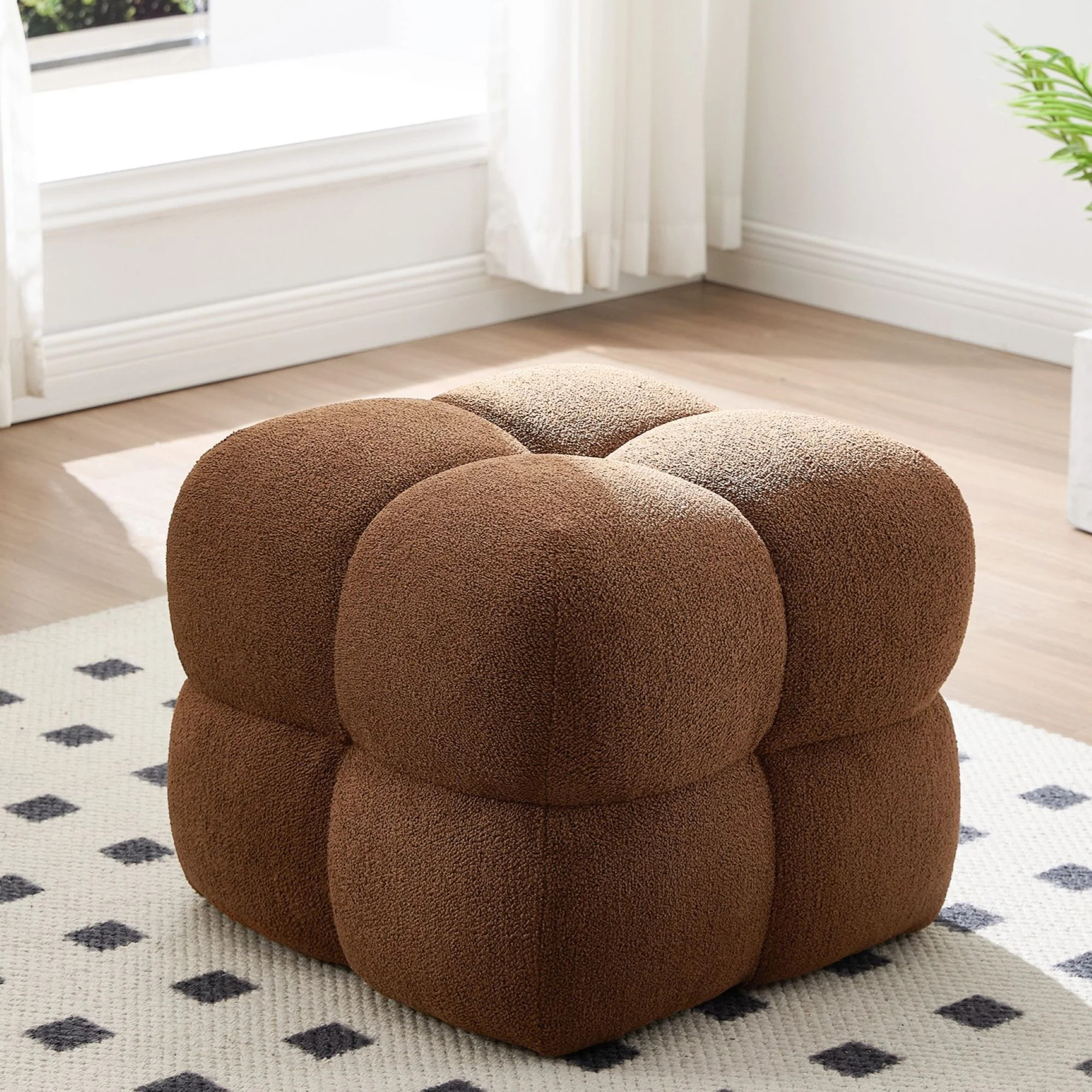 Robertas 20.9" Tufted Square Footstool Ottoman | Wayfair North America