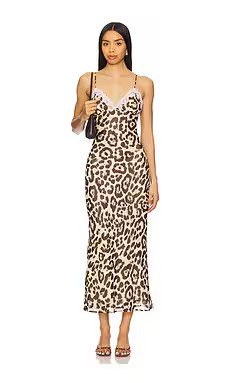 NIA Jasmine Dress in Leopard from Revolve.com | Revolve Clothing (Global)