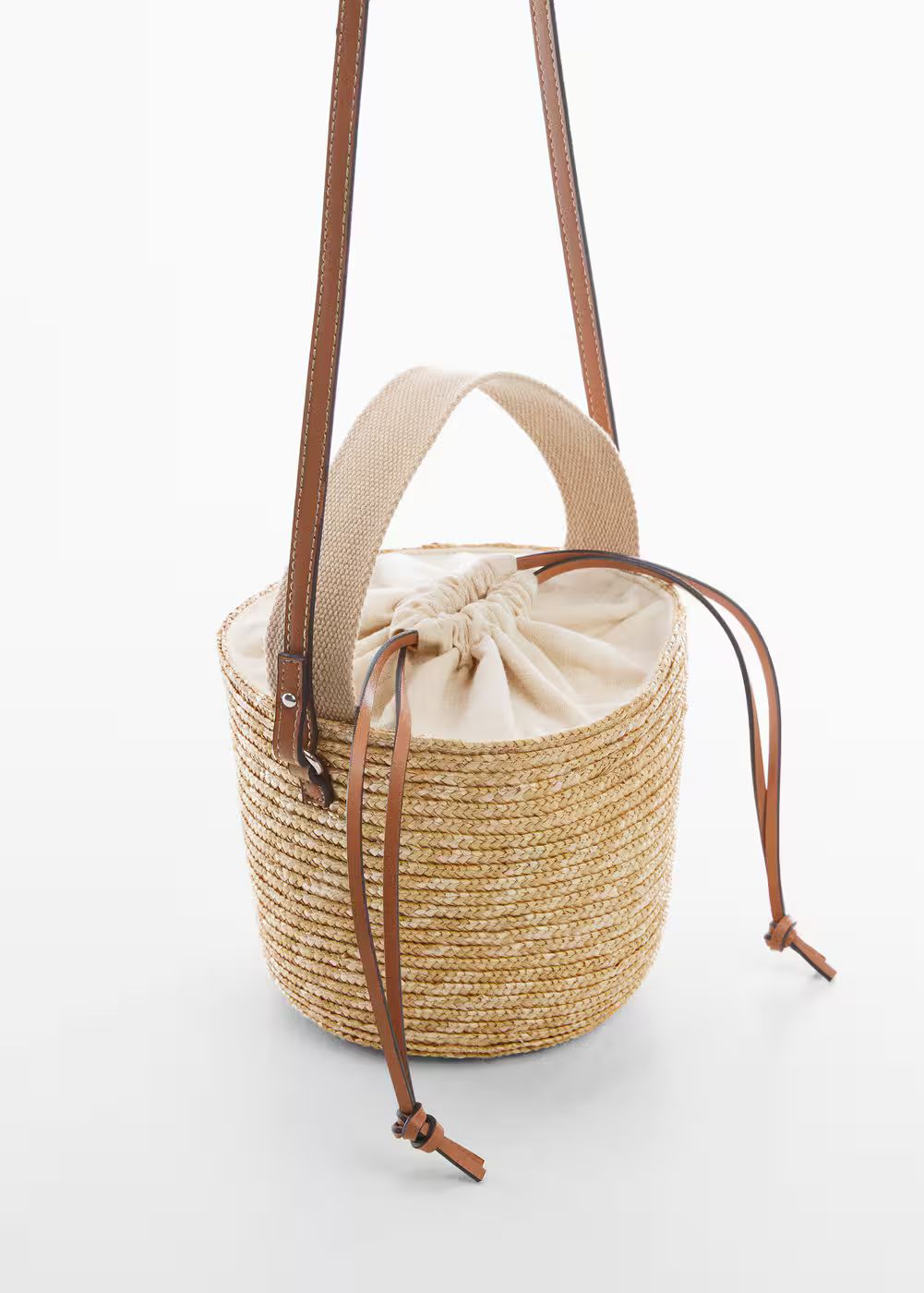 Natural fiber sack bag | MANGO (US)