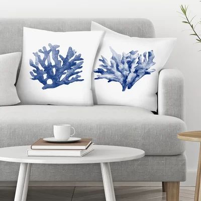 Nuada 2 Piece Coral Throw Pillow Insert Set East Urban Home Size: 20" x 20 | Wayfair North America