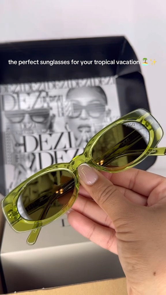 The perfect sunglasses for your tropical vacation 🏝️✨

Obsessed with these sunglasses! The BOOKEDframes by DEZI in Kiwi are the perfect sunnies for summer! Their oval lenses and rounded rectangular shape go with literally everything ✨
The little metal details make them feel so luxe and high-end! If you want a chic vacay vibe these are a must have for your next vacation! ☀️🕶🏝️✨

#DEZIEyewear #VacationMustHaves #VacationReady  

#LTKStyleTip #LTKMostLoved #LTKSeasonal