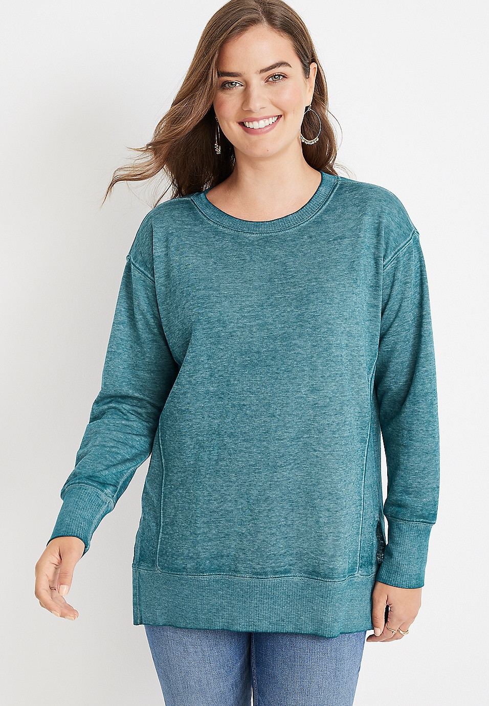 Willowsoft Crew Neck Fleece Sweatshirt | Maurices