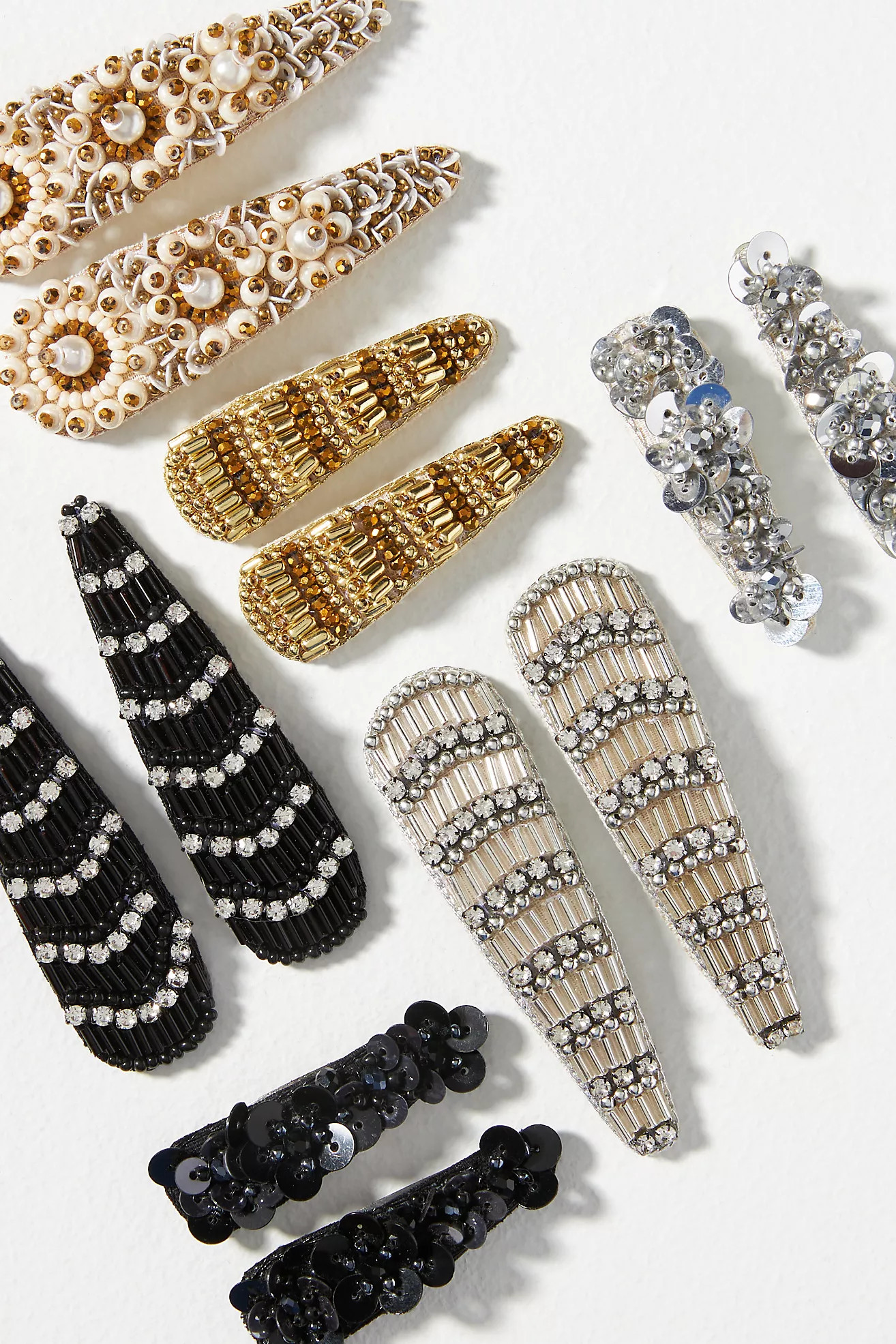 Holiday Party Embellished Barrettes, Set of 6 | Anthropologie (US)