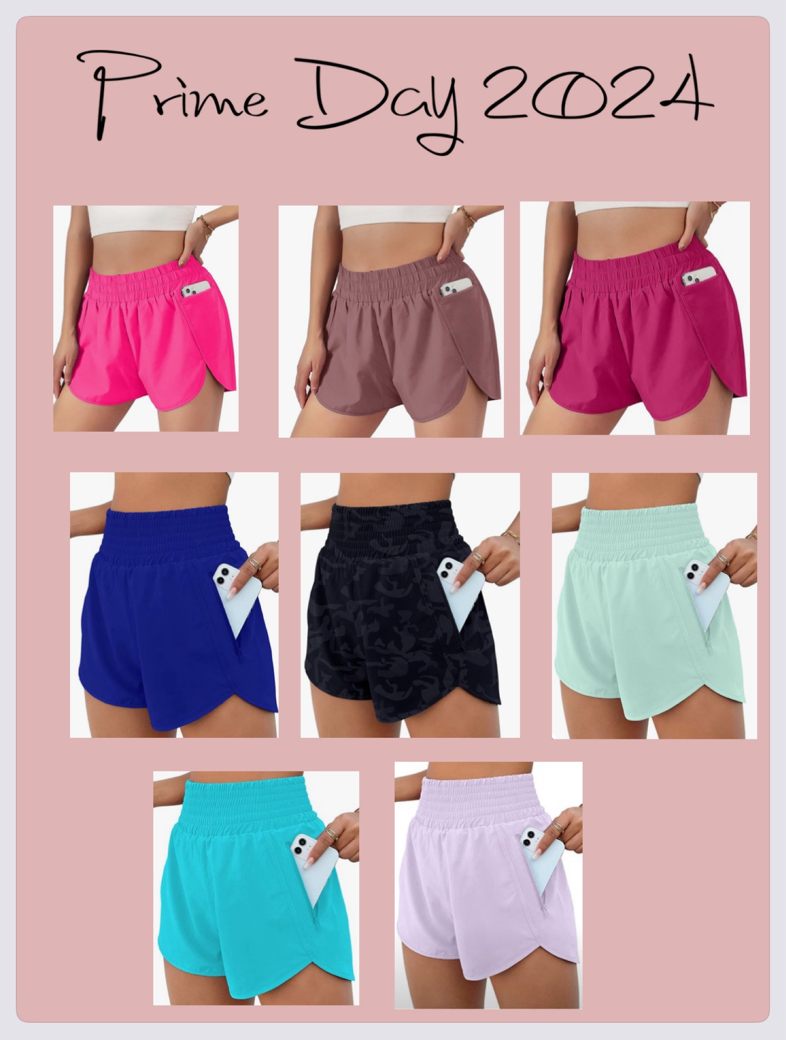 My go to Favorite running/ everyday / workout shorts I have in so many colors!!💛🩷🩵🧡💙💚🩶🤎🤍